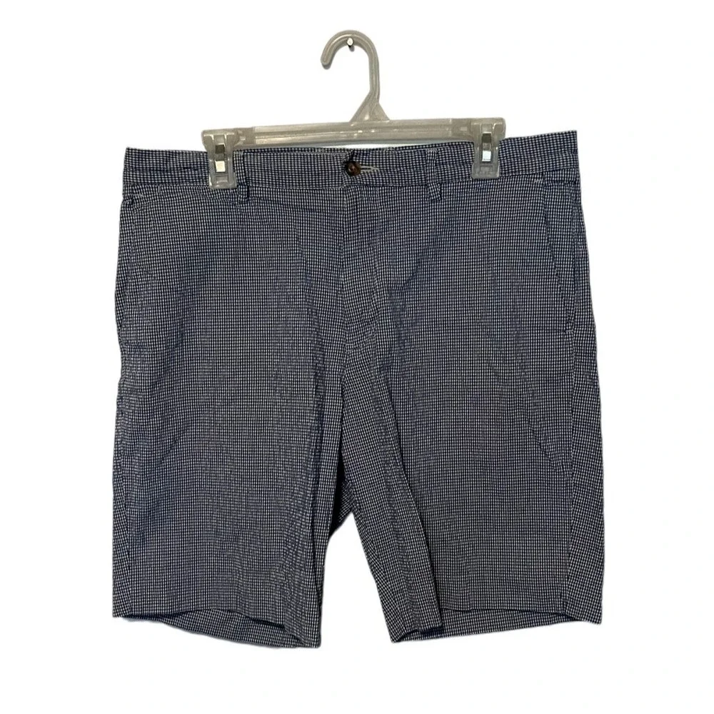 Polo Ralph Lauren Shorts Mens 33 Blue White Houndstooth Stretch 9